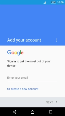 If you don t have a Google account, press Or create a new account and follow the instructions on the screen to create an account.