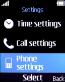 Select Phone settings.