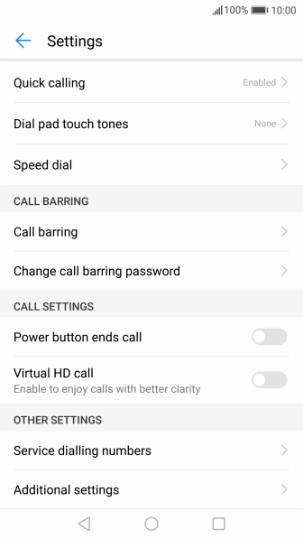 Press Additional settings.