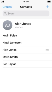 Press the new contact icon.