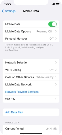 Press Add Data Plan.