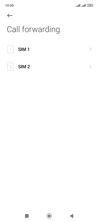 Press the required SIM.
