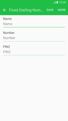 Press Name and key in the required name.
