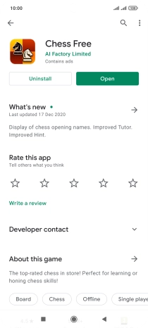 Press Uninstall.