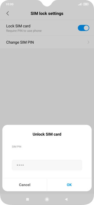 Key in your PIN and press OK.