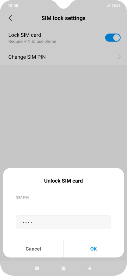 Key in your PIN and press OK.