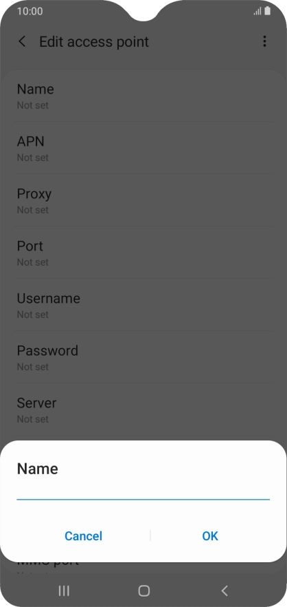 Key in Vodafone MMS and press OK.