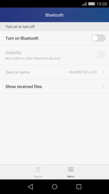 Press Turn on Bluetooth to turn on the function.