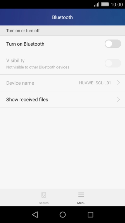 Press Turn on Bluetooth to turn on the function.