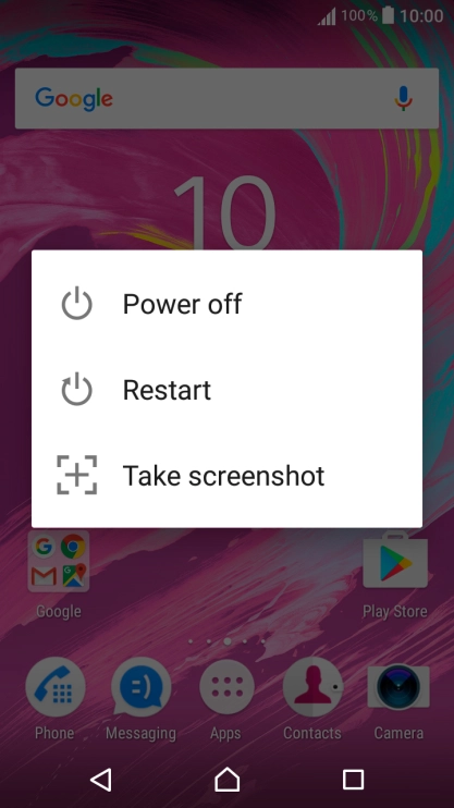 Press Power off.