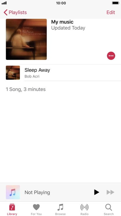 Go to the required category or playlist and press the required audio file.