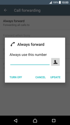 Press TURN OFF.