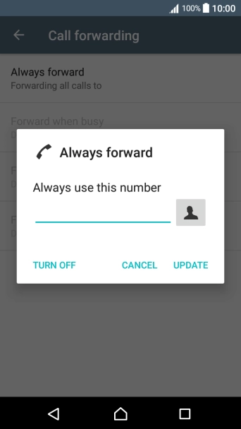 Press TURN OFF.