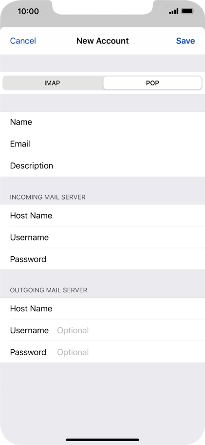 Press Save. Your email account has now been set up. To select more settings for incoming and outgoing server, proceed with the following steps.