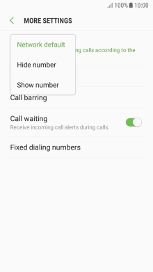 Press Show number to turn on caller identification.