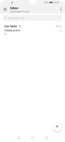 Press the new email message icon.