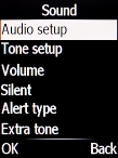 Select Tone setup.