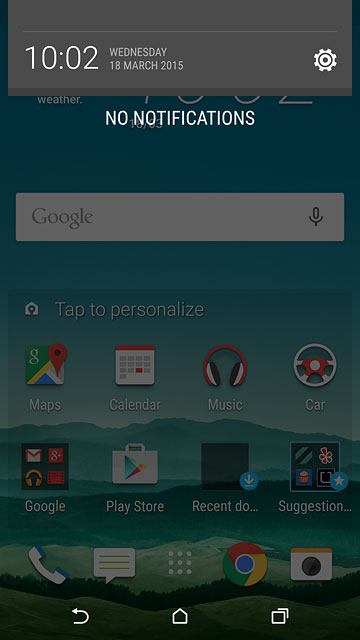 Slide your finger down the display starting from the top edge of your phone.Press the settings icon.
