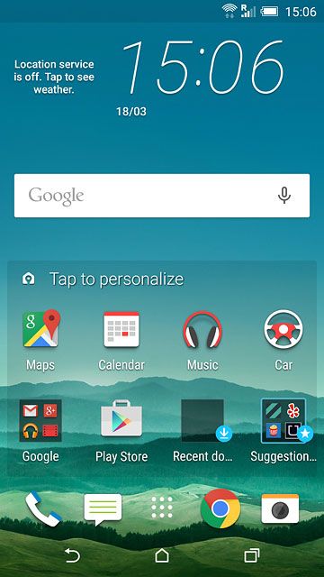 Press the menu icon.