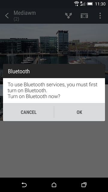 If Bluetooth is turned off:Press OK to turn on Bluetooth.
