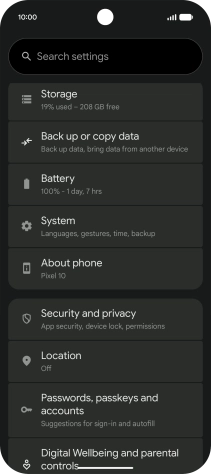 Press Passwords, passkeys and accounts.