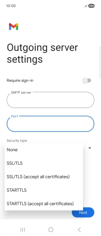 Press SSL/TLS.