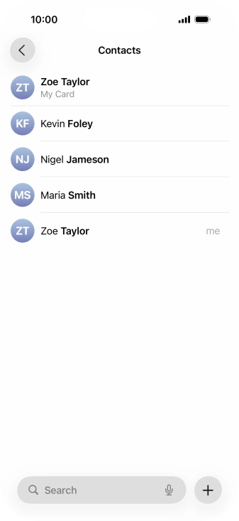 Press the new contact icon.