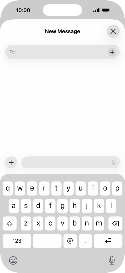 Press To: and key in the first letters of the recipient's name.