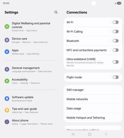 Press Software update.