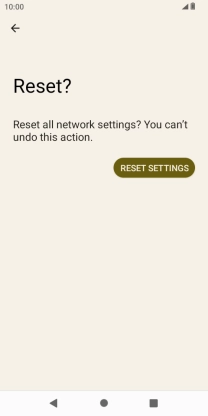 Press RESET SETTINGS.