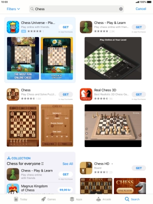 Press the required app.