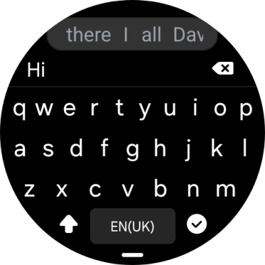 Press the confirm icon.