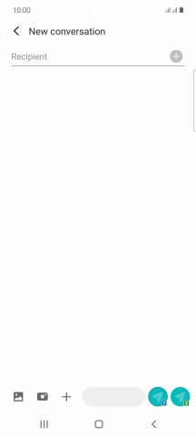 Press the search field and key in the first letters of the recipient's name.