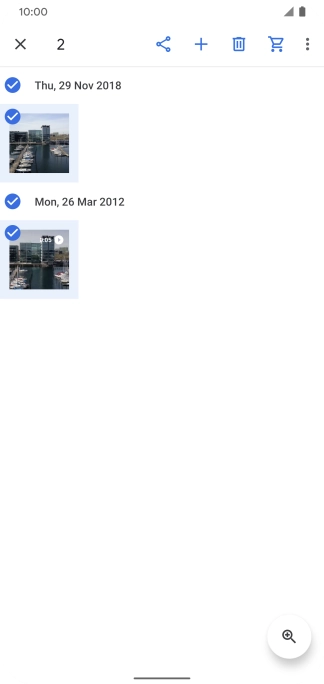 Press the share icon.