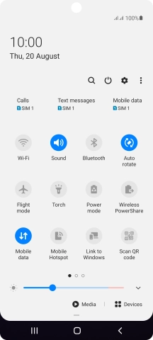 Press the settings icon.