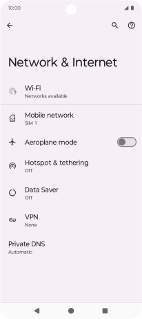 Press Mobile network.