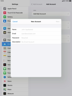 Press Name and key in the required sender name.