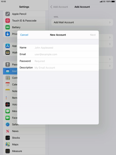 Press Name and key in the required sender name.