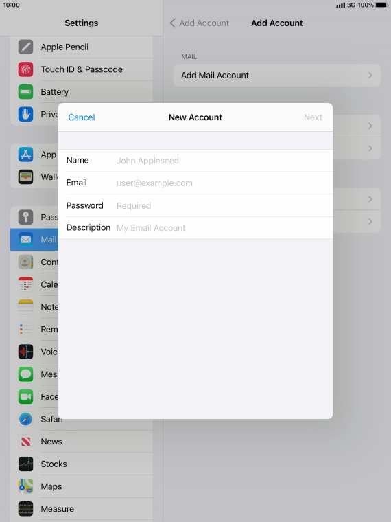 Press Name and key in the required sender name.
