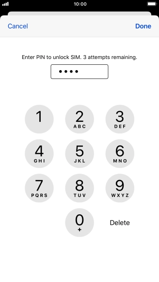 Key in your PIN and press Done.