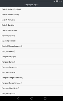 Press the required language.