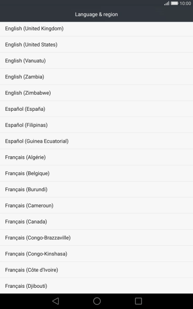 Press the required language.