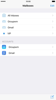 Press the required email account.