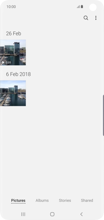 Press Albums and go to the required folder.