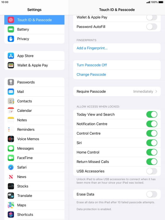 Press the indicator next to 