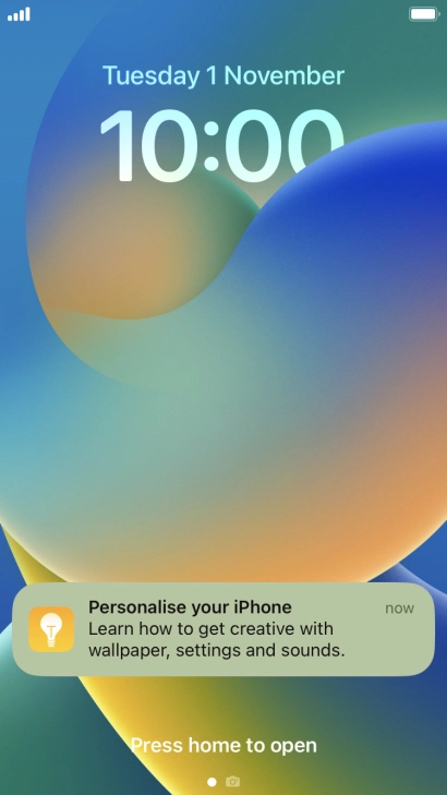 Press the required notification and follow the instructions on the screen to use the selected function.