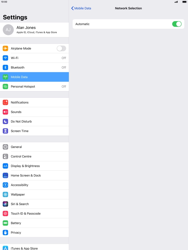 Press the indicator next to 