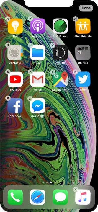 Press the delete icon.