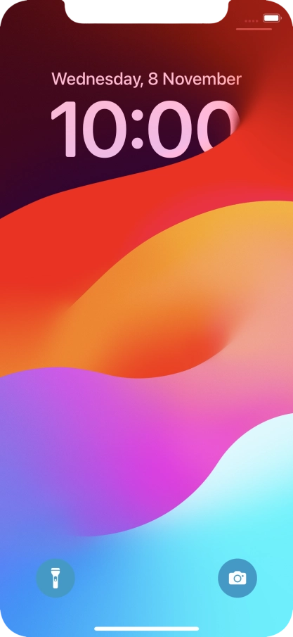 Slide your finger upwards starting from the bottom of the screen.