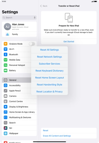 Press Reset Network Settings.